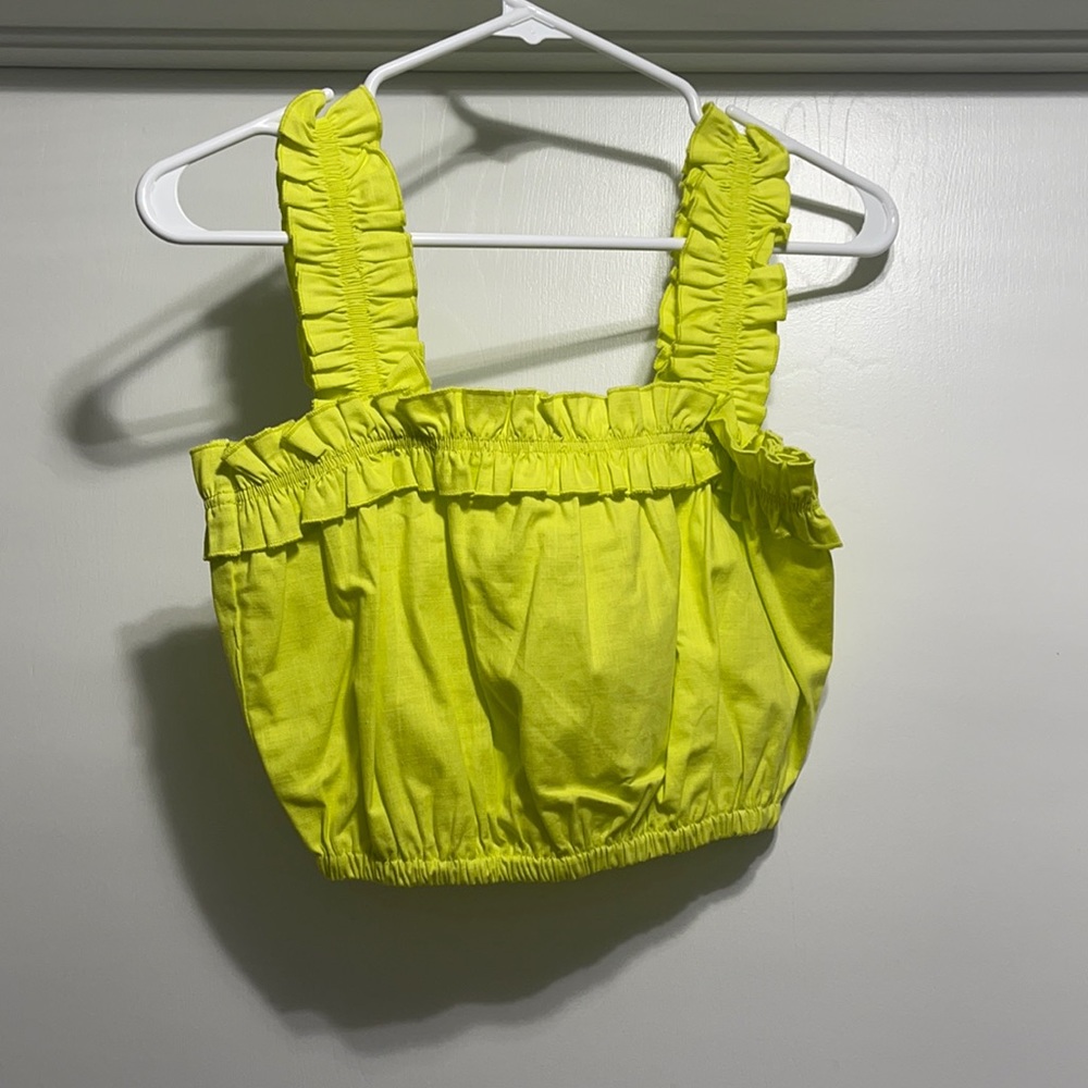 lime green cropped tank